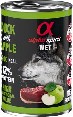 Duck with green apple 400 g - Dåsemad - Alpha Spirit